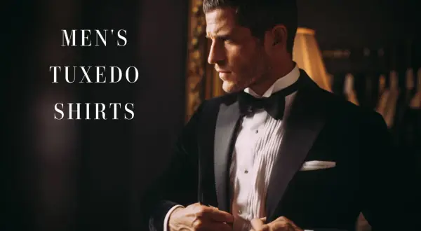 Uomo elegante che indossa una camicia diplomatica con smoking e papillon.