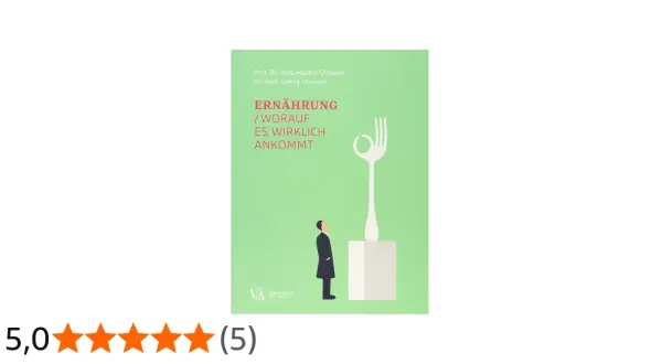 Buchcover: Mann blickt auf Gabel, die "macht fett fett". Titel: "Ernährung / Worauf es wirklich ankommt".