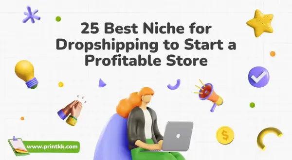 Ilustración sobre 25 nichos de dropshipping para crear tiendas online mas rentables.