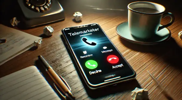 Telefon dzwoni, a na ekranie widnieje "Telemarketer". Czy to odpowiedź na pytanie, dlaczego po wpisaniu danych do loterii pożyczkowej dzwonią telemarketerzy z innych branż?