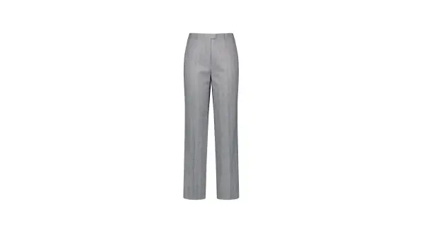 Eleganckie, szare spodnie w prążki Gerry Weber. Klasyczny krój, idealne do biura i na specjalne okazje.