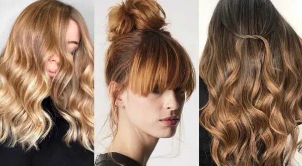 Trzy kobiety z różnymi odcieniami włosów: blond, rudy i brązowy z refleksami. Idealne inspiracje, jak dobrać kolor włosów – test.