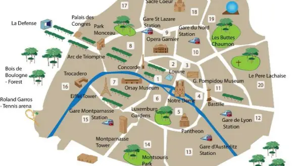 Mapa atrakcji Paryża - łatwe planowanie zwiedzania bez stresu
