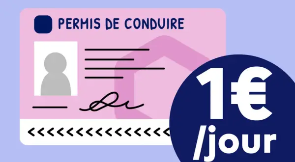 Permis de conduire rose avec photo et signature. Offre spéciale : permis 1€ par jour.