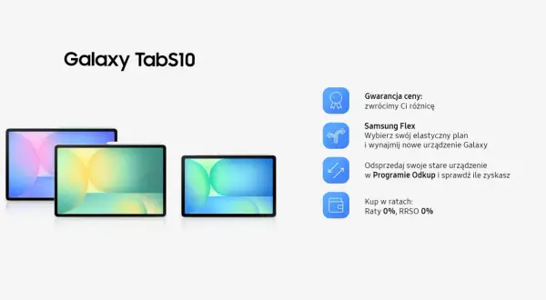 Galaxy TabS10. Dowiedz się, cellular co to za oferta: gwarancja ceny, Samsung Flex, Program Odkup i raty 0%.