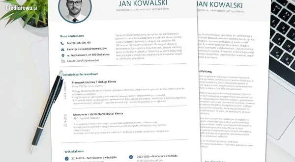 Fajne CV Jana Kowalskiego, specjalisty ds. administracji i obsługi klienta. Zawiera doświadczenie, wykształcenie i dane kontaktowe.