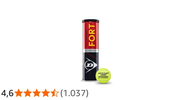 Palline da tennis Dunlop Fort Tournament, un set pronto per il gioco.