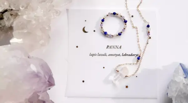 Delikatna biżuteria z lapis lazuli, ametystu i labradorytu, idealna dla Panny. Kamień znak zodiaku, który podkreśli Twój styl.