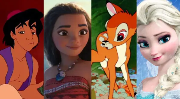 Aladyn, Moana, Bambi i Elsa – bohaterowie kultowych bajek Disney, którzy podbijają serca widzów od lat.