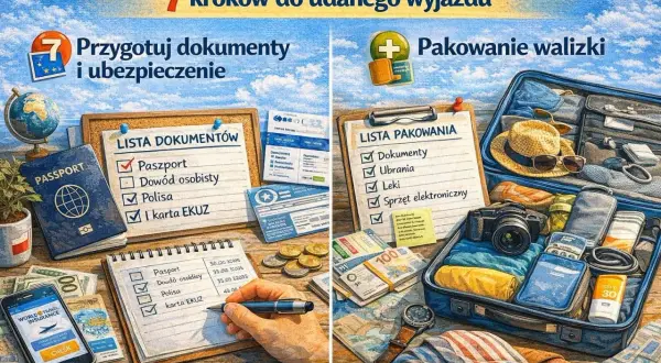 Przygotuj dokumenty i spakuj walizkę, by tanie podróżowanie było udane. Lista rzeczy i paszport czekają!