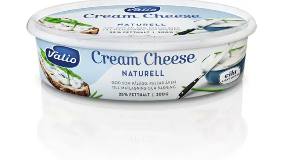 Valio Cream Cheese Naturell, en krämig och laktosfri favorit för både pålägg, matlagning och bakning. Perfekt för en god frukost.