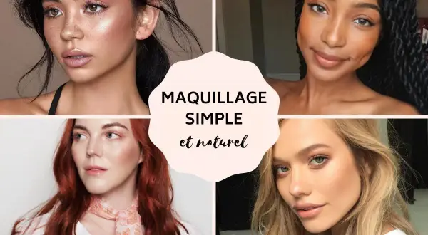 Quatre jeunes femmes aux looks variés, illustrant un maquillage simple pour jeune fille, naturel et éclatant.