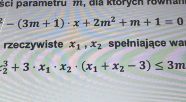 Jakie wartości parametru m spełniają równanie? Odkryj odpowiedzi!