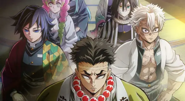 Die Säulen von Demon Slayer Staffel 4 versammeln sich, bereit für den Kampf.