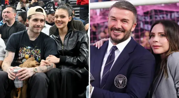 Brooklyn i Nicola Peltz Beckham na meczu, a David i Victoria Beckham w garniturach. Czy to początek konfliktu, dlaczego popularna para celebrytów kłóci się o opiekę nad dzieckiem?