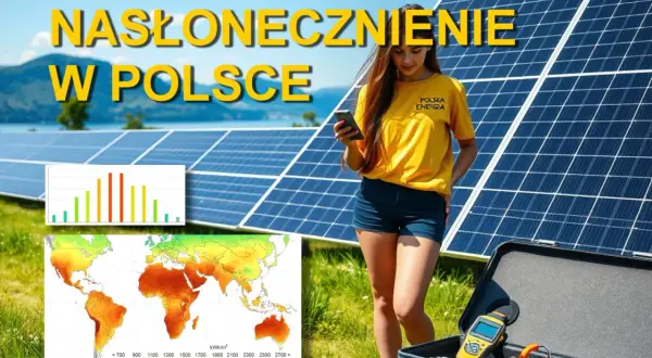 Analiza nasłonecznienia w Polsce. Wykresy i mapa pokazują, ile dni słonecznych w Polsce i na świecie, idealne do paneli fotowoltaicznych.