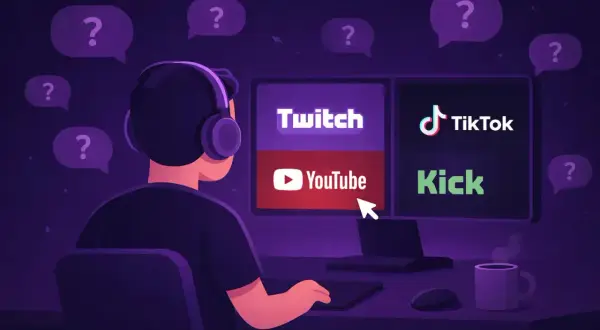 Streamer überlegt, wie er mit Twitch, YouTube, TikTok und Kick Geld verdienen kann.