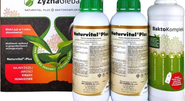 Naturvital® Plus - płynne kwasy humusowe dla zdrowej i żyznej gleby. Poprawia strukturę gleby, zatrzymuje wodę i minerały, zwiększa plony.