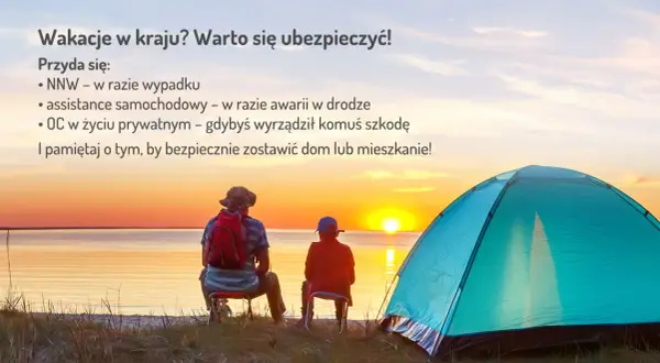 Wypoczynek w Polsce? Pomyśl o ubezpieczeniu turystycznym! NNW, assistance, OC – to podstawa bezpiecznych wakacji.