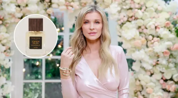 Joanna Krupa prezentuje swoje nowe perfumy "Yourself". Elegancka buteleczka z drewnianym korkiem i złoto-czarną etykietą.