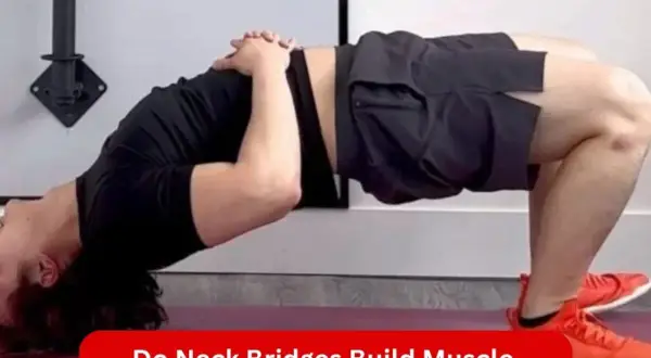 Man performing neck bridges exercise on a mat, demonstrating how to build neck muscle.