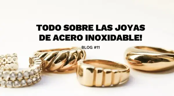 Anillos de oro y con diamantes, todos hechos de acero inoxidable.