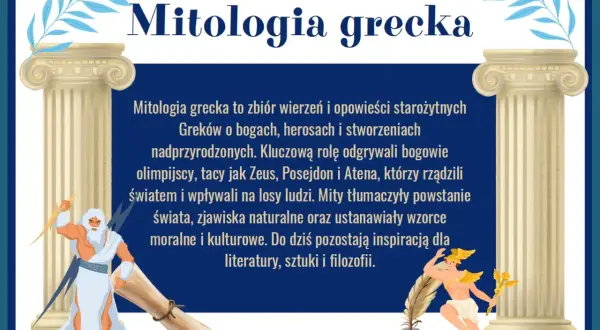 Mitologia grecka streszczenie: bogowie olimpijscy, herosi i stworzenia. Mity tłumaczyły świat, a dziś inspirują literaturę i sztukę.