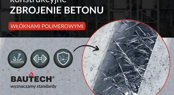 Włókna do betonu wzmacniają konstrukcję. Zbliżenie pokazuje polimerowe włókna w betonie, zapewniające wytrzymałość i odporność.