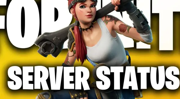 Fortnite Server Status: Die Server sind offline, die Spielerin mit Werkzeug wartet.
