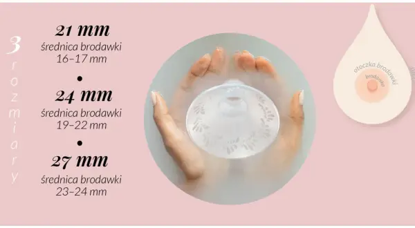 Dobór odpowiedniego rozmiaru lejka to klucz do sukcesu, by jak rozkręcić laktację. Rozmiary 21, 24, 27 mm.