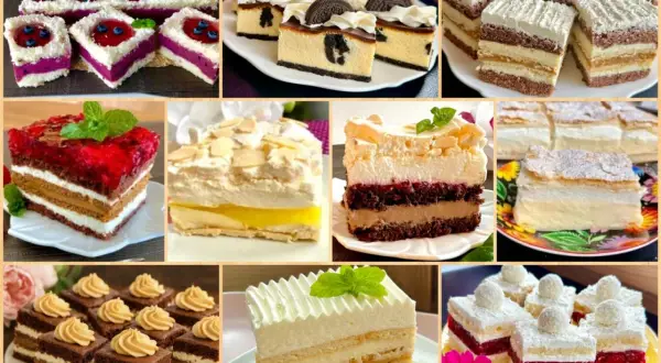 Kolekcja przepysznych ciast, od serników z Oreo po warstwowe desery z owocami i kremem. Idealne inspiracje na najmodniejsze ciasta.