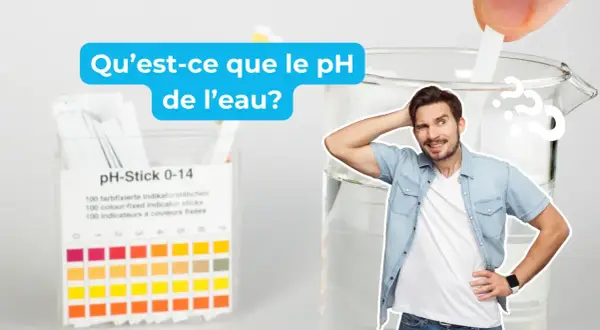 Un homme perplexe observe des bandelettes de test de pH pour l'eau. Le pH de l'eau potable est-il important ?