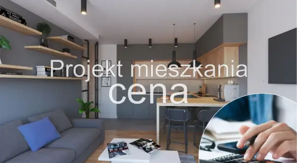 Nowoczesne mieszkanie w bloku z aneksem kuchennym i salonem. Projekt wnętrza z uwzględnieniem ceny.