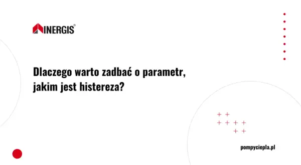 Logo INERGIS i pytanie: "Dlaczego warto zadbać o parametr, jakim jest histereza?". Grafika z czerwonymi kropkami i krzyżykami.