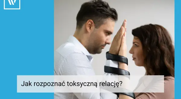 Para spięta kajdankami, symbolizująca toksyczną relację. To, co zaboli faceta, to utrata wolności i kontroli.