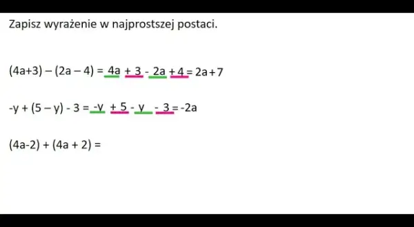 Jak uprościć wyrażenia algebraiczne i zapisać je w najprostszej postaci