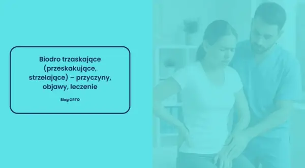 Fizjoterapeuta bada biodro kobiety, która odczuwa ból.