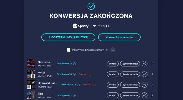 Jak przenieść playlisty Tidal na nowe konto? Prosty poradnik