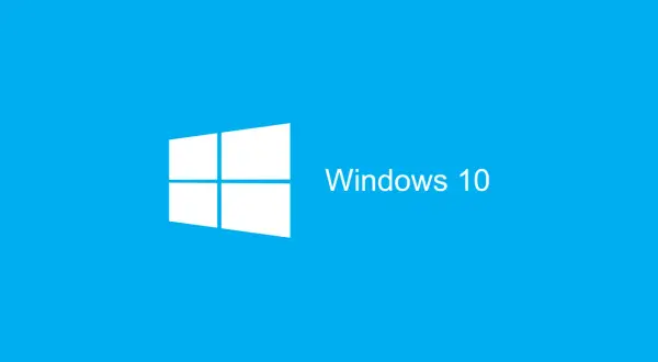 Logo Windows 10 na niebieskim tle. Błąd 0x80004005 może pojawić się podczas aktualizacji.