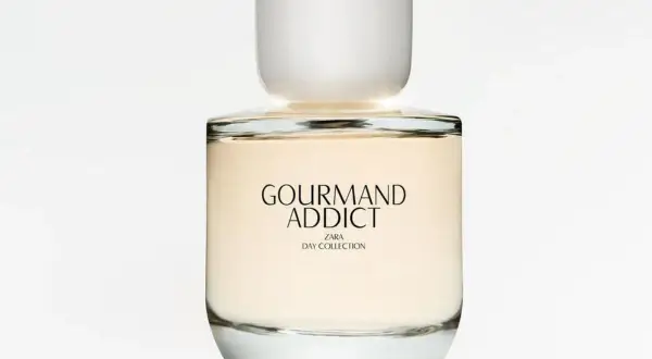 Perfumy Zara "Gourmand Addict" w szklanej butelce z białym korkiem. Zapach dla prawdziwego gourmanda.