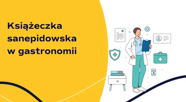 Lekarz z książeczką sanepidowską w gastronomii. Dowiedz się, ile trwa wyrobienie książeczki sanepidowskiej.