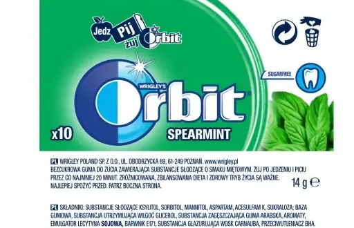 Ile kcal ma guma orbit? Dokładne wartości kaloryczne dla różnych smaków
