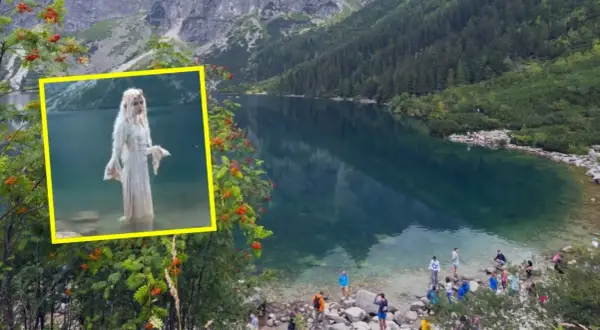 Morskie Oko skrywa tajemnice. W jego głębinach, niczym nimfa, stoi postać w białej sukni.