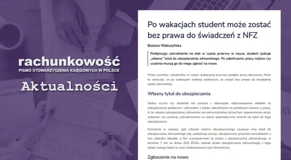 Cosinus: Status ucznia? Zyskaj ZUS i zniżki! Poznaj warunki