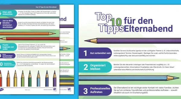 Top 10 Tipps für den Elternabend: Strukturierte Agenda, Organisation & professionelles Auftreten sind Schlüssel für erfolgreiche Elternabende.