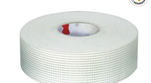 Rouleau de bande calicot en fibre de verre, idéal pour réparer une fissure sur un mur.