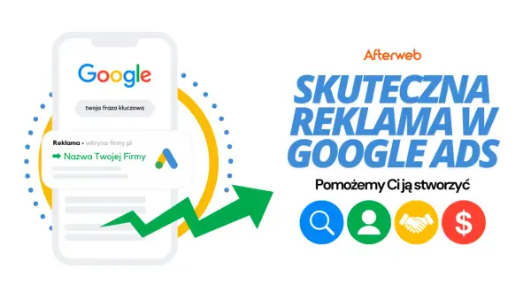 Skuteczna reklama w Google Ads. Zobacz ciekawe hasła reklamowe przykłady i jak Afterweb pomoże Ci stworzyć kampanię, która przyniesie zyski.