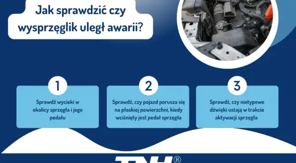 Jak sprawdzić, czy wysprzęglik uległ awarii? Sprawdź wycieki, ruch pojazdu i nietypowe dźwięki przy pedale sprzęgła.