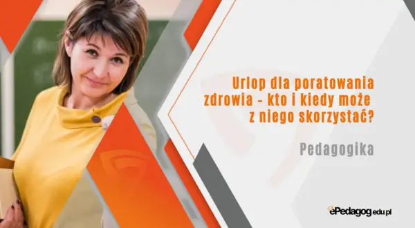 Nauczycielka z uśmiechem, trzymająca książki. Temat: urlop dla poratowania zdrowia - kto i kiedy może z niego skorzystać? Pedagogika.