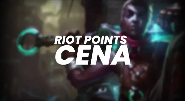 Postać z gry League of Legends z napisem "RIOT POINTS CENA".